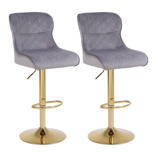 Upholstered Bar Chairs Set of 2